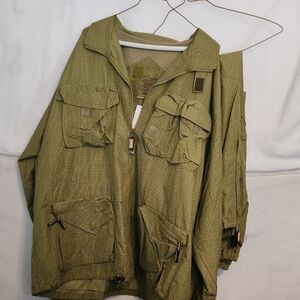 Akademiks Olive Checkered Military Jacket